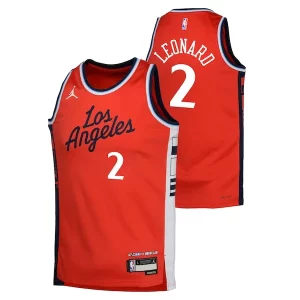 Kawhi Leonard LA Clippers Jordan Brand Youth Swingman Jersey Refiné Statement Edition Red - Maillot de championnat - Revivez les victoires glorieuses