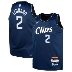 Kawhi Leonard LA Clippers Nike Authentique Youth Swingman Replica Jersey City Edition Navy - Maillot de qualité supérieure - Durable et résistant