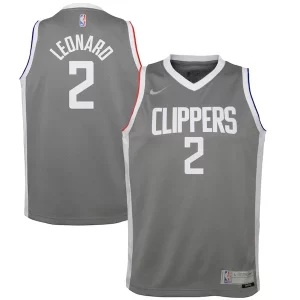 Kawhi Leonard LA Clippers Nike Youth 2020/21 Swingman Player Jersey Confortable Gray Earned Edition - Maillot de qualité supérieure - Durable et résistant