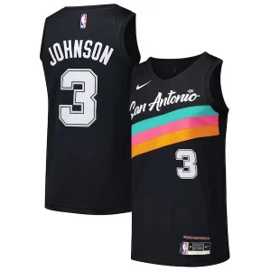 Keldon Johnson Charming San Antonio Spurs Nike Swingman Player Jersey City Edition Black - Nouvelle arrivée - Êtes-vous prêt pour la saison ?