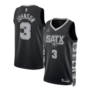 Keldon Johnson San Antonio Spurs Jordan Magnifique Brand Unisex Swingman Jersey Statement Edition Black - Maillot authentique - Reproduit avec soin