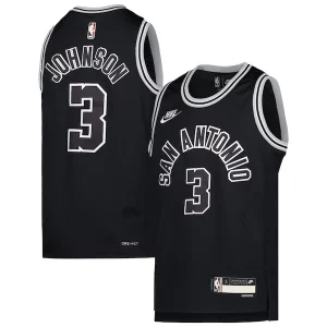 Keldon Johnson San Antonio Spurs Classique Nike Youth 2022/23 Swingman Jersey Classic Edition Black - Pour les matchs d'athlétisme - Restez frais et confortable