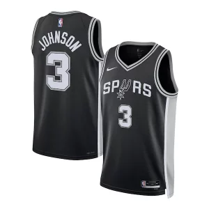 Keldon Johnson San Antonio Spurs Nike Unisex Swingman Jersey Icon Commémoratif Edition Black/White - Parfait pour le match jour - Montrez votre support avec style
