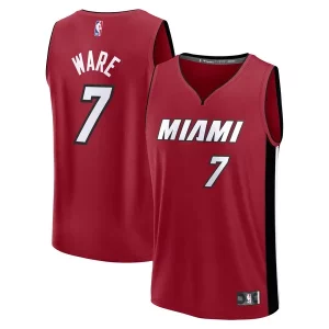 Kel'el Ware Miami Heat Fast Break Player Jersey Élégant Statement Edition Red - Pour les amateurs de basketball passionnés - Livraison rapide