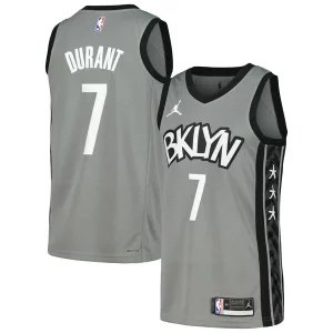 Kevin Durant Brooklyn Nets Nike Swingman Player Jersey Statement Bold Edition Gray/Blue - Pour les matchs d'athlétisme - Restez frais et confortable