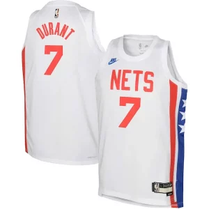 Kevin Durant Brooklyn Nets Nike Youth 2022/23 Swingman Jersey Moderne White Classic Edition - Pour les joueurs de basketball amateurs - Adapté à tous les styles de jeu