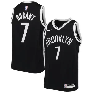 Kevin Durant Brooklyn Nets Nike Youth Swingman Luxueux Jersey Icon Edition Black - Maillot authentique - Reproduit avec soin