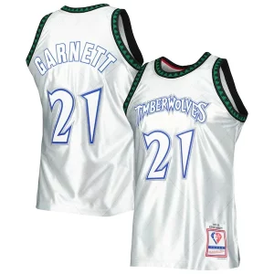 Kevin Garnett Commémoratif Minnesota Timberwolves 1997/98 Hardwood Classics 75th Anniversary Swingman Jersey Platinum - Pour les matchs d'athlétisme - Restez frais et confortable
