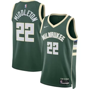 Khris Middleton Milwaukee Bucks Nike Unisex Swingman Jersey Icon Admirable Edition Hunter Green - Maillot de marque reconnue - Faites confiance à la qualité
