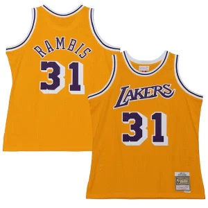 Kurt Rambis Los Angeles Prime Lakers 1984/85 Swingman Jersey Gold - Style contemporain - Restez à la mode avec ce maillot