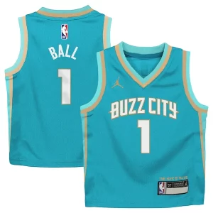 LaMelo Ball Charlotte Hornets Jordan Brand Preschool 2023/24 Swingman Replica Jersey City Haut de gamme Edition Teal - Événement exclusif - Soyez l'un des premiers à avoir ce maillot