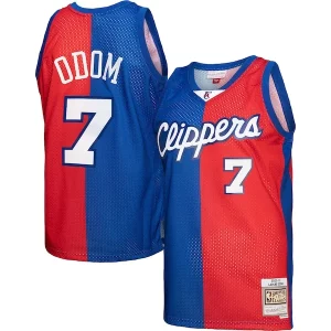 Lamar Odom LA Clippers Hardwood Classics Sophistiqué 2000/01 Split Swingman Jersey Royal/Red - Maillot de championnat - Revivez les victoires glorieuses