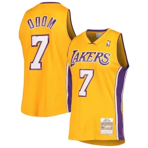 Lamar Odom Los Angeles Lakers 2001/02 Hardwood Classics Swingman Uniques Jersey Gold - Fait à la main - Un produit unique et de qualité