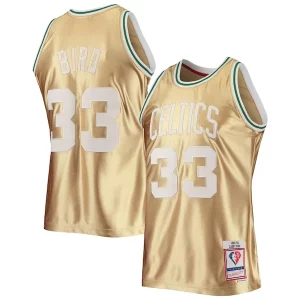 Larry Bird Boston Celtics 75th Anniversary 1985/86 Hardwood Magnifique Classics Swingman Jersey Gold - Design innovant - Écarte-vous du commun des mortels