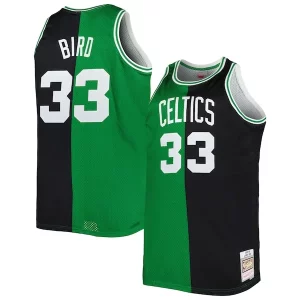 Larry Bird Distingué Boston Celtics Big & Tall Hardwood Classics 1985/86 Split Swingman Jersey Kelly Green/Black - Confort et style combinés - Pour un look exceptionnel