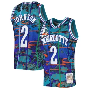 Larry Exceptionnel Johnson Charlotte Hornets 1992/93 Hardwood Classics Lunar New Year Swingman Jersey Teal - Idéal pour les collectionneurs - Qualité premium garantie
