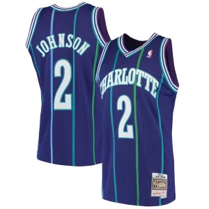 Larry Johnson Charlotte Hornets 1994/95 Hardwood Classics Swingman Admirable Jersey Purple - Design innovant - Écarte-vous du commun des mortels