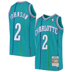 Larry Johnson Charlotte Hornets Youth 1992/93 Hardwood Classics Swingman Unique Jersey Teal - Maillot de collection - Un bijou pour les amateurs