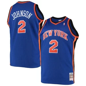 Larry Johnson New York Knicks 1998/99 Big & Tall Hardwood Classics Swingman Commémoratif Jersey Blue - Style contemporain - Restez à la mode avec ce maillot