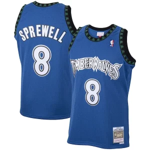 Latrell Sprewell Minnesota Timberwolves 2001/02 Hardwood Classics Swingman Jersey Blue Vibrant - Édition commemorative - Souvenez-vous des moments inoubliables
