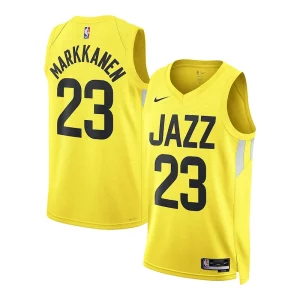 Lauri Markkanen Admirable Utah Jazz Nike Unisex Swingman Jersey Association Edition Gold - Confort et style combinés - Pour un look exceptionnel