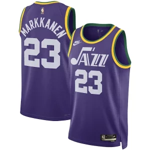 Lauri Markkanen Utah Jazz Nike Unisex 2023/24 Stylish Swingman Replica Jersey Classic Edition Purple - Maillot authentique - Reproduit avec soin