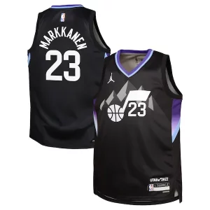 Lauri Markkanen Utah Jazz Prime Jordan Brand Youth Swingman Jersey Statement Edition Black - Confort et style combinés - Pour un look exceptionnel