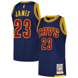 LeBron James Cleveland Cavaliers 2015/16 Commémoratif Hardwood Classics Authentic Jersey Navy - Parfait pour le match jour - Montrez votre support avec style