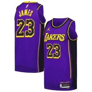 LeBron James Los Angeles Lakers Jordan Brand Authentic Uniques Player Jersey Statement Edition Purple - Vêtement de fan emblématique - Montrez votre amour pour l'équipe