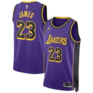 LeBron James Los Angeles Lakers Jordan Brand Unisex Swingman Magnifique Jersey Statement Edition Purple - Pour les joueurs de basketball amateurs - Adapté à tous les styles de jeu
