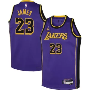 LeBron James Los Angeles Lakers Jordan Brand Youth Performance Swingman Jersey Magnifique Statement Purple - Maillot de championnat - Revivez les victoires glorieuses