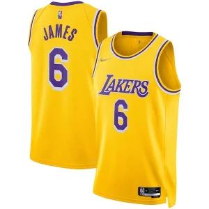 LeBron James Los Angeles Lakers Nike 2021/22 Diamond Swingman Jersey Charming Icon Edition Gold - Fait à la main - Un produit unique et de qualité