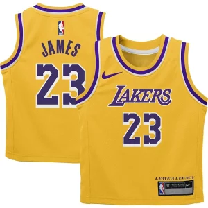 LeBron James Los Angeles Luxueux Lakers Nike Preschool Dri FIT Swingman Player Jersey Icon Edition Gold - Confort et style combinés - Pour un look exceptionnel