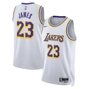 LeBron James Los Angeles Lakers Nike Unisex Swingman Jersey Classique Association Edition White/Gold - Style contemporain - Restez à la mode avec ce maillot
