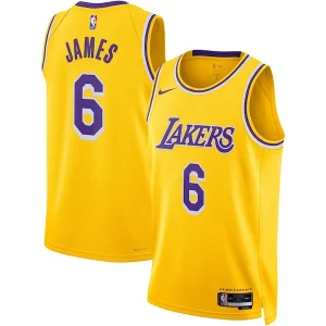 LeBron James Los Angeles Lakers Nike Unisex Swingman Jersey Icon Edition Collectible Gold - Parfait pour le match jour - Montrez votre support avec style