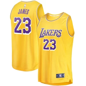 LeBron James Los Angeles Lakers Youth Fast Break Player Jersey Icon Edition Gold Moderne - Édition limitée - Uniques dans leur genre