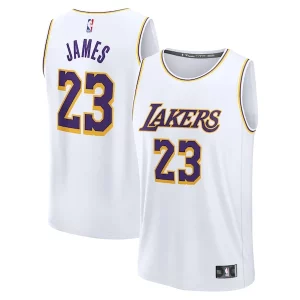 LeBron James Los Angeles Lakers Youth Fast Break Replica Player Jersey Association Edition White Personalisable - Nouvelle arrivée - Êtes-vous prêt pour la saison ?