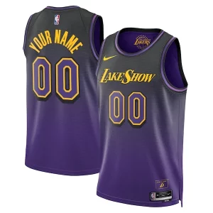 Los Angeles Lakers Collectible Nike Unisex 2024/25 Custom Swingman Jersey City Edition Purple - Édition commemorative - Souvenez-vous des moments inoubliables