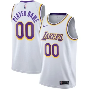 Los Angeles Lakers Nike 2020/21 Swingman Custom Jersey Association Edition White Exclusif - Pour les matchs d'athlétisme - Restez frais et confortable