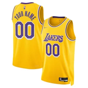 Los Angeles Lakers Nike 2021/22 Diamond Swingman Custom Jersey Icon Edition Gold Sophistiqué - Événement exclusif - Soyez l'un des premiers à avoir ce maillot