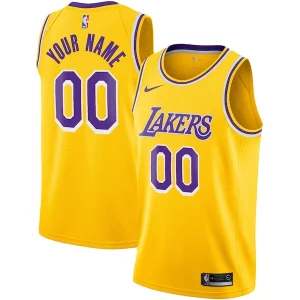 Los Angeles Lakers Nike Custom Swingman Sophistiqué Jersey Gold Icon Edition - Vêtement de fan emblématique - Montrez votre amour pour l'équipe