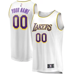 Los Stylish Angeles Lakers Youth Fast Break Replica Custom Jersey Association Edition White - Édition limitée - Uniques dans leur genre