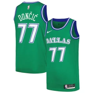 Luka Dončić Dallas Mavericks Bold Nike Swingman Player Jersey Classic Edition Green - Maillot de qualité supérieure - Durable et résistant