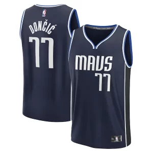 Luka Dončić Dallas Mavericks Collectible Men's Fast Break Player Jersey Statement Edition Navy - Pour les amateurs de basketball passionnés - Livraison rapide