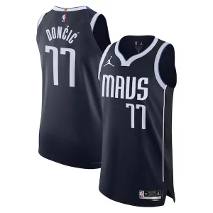 Luka Dončić Dallas Mavericks Jordan Brand Authentic Player Jersey Distingué Statement Edition Navy - Idéal pour les soirées de sport - Montrez votre style