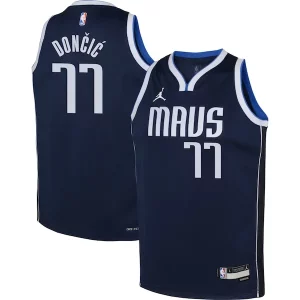 Luka Doncic Dallas Mavericks Jordan Brand Youth Unique Swingman Jersey Statement Edition Navy - Giftez-le à un fan dévoué - Livraison en temps pour les fêtes