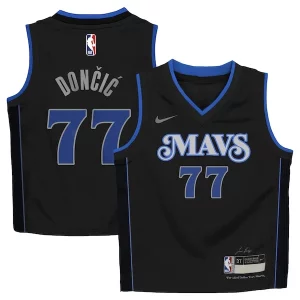 Luka Dončić Dallas Mavericks Nike Preschool Swingman Admirable Replica Jersey City Edition Black - Édition limitée - Uniques dans leur genre