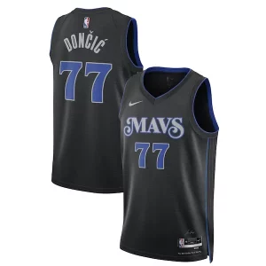Luka Dončić Dallas Mavericks Nike Unisex 2023/24 Swingman Jersey Black City Unique Edition - Idéal pour les soirées de sport - Montrez votre style