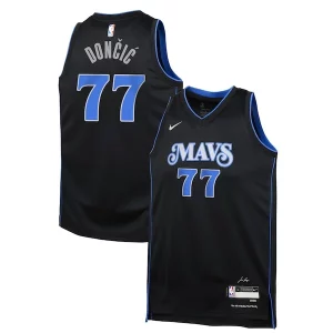 Luka Dončić Dallas Mavericks Nike Youth Swingman Replica Jersey City Splendide Edition Black - Fait à la main - Un produit unique et de qualité