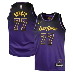 Luka Dončić Los Collectible Angeles Lakers Nike City Edition Swingman Jersey 2024 Purple - Design innovant - Écarte-vous du commun des mortels